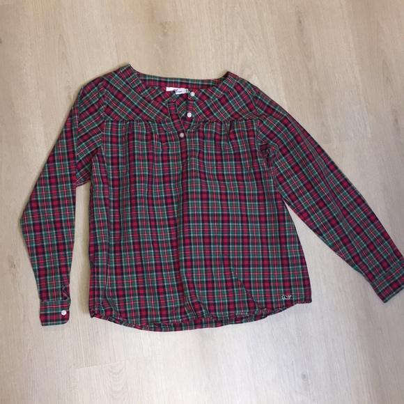 Vineyard Vines Other - Vineyard Vines Plaid Girl’s XL 16 Shirt Christmas Plaid Red & Green Holidays
